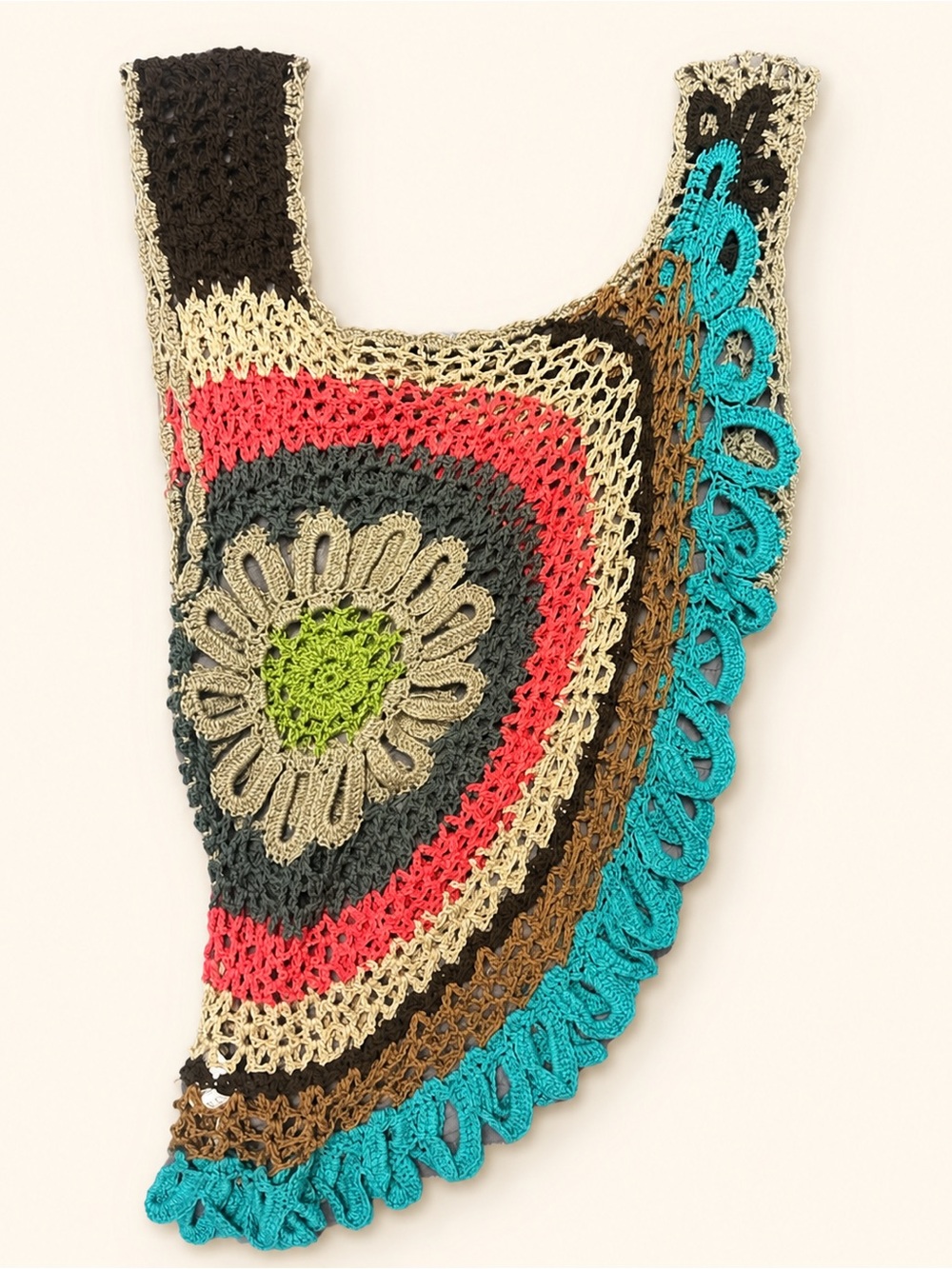 Miracle City Knit Boho Cover Up Top - Picture 2 of 3